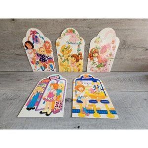 Vintage American Greetings Strawberry Shortcake Play Stage Background LOT of 5